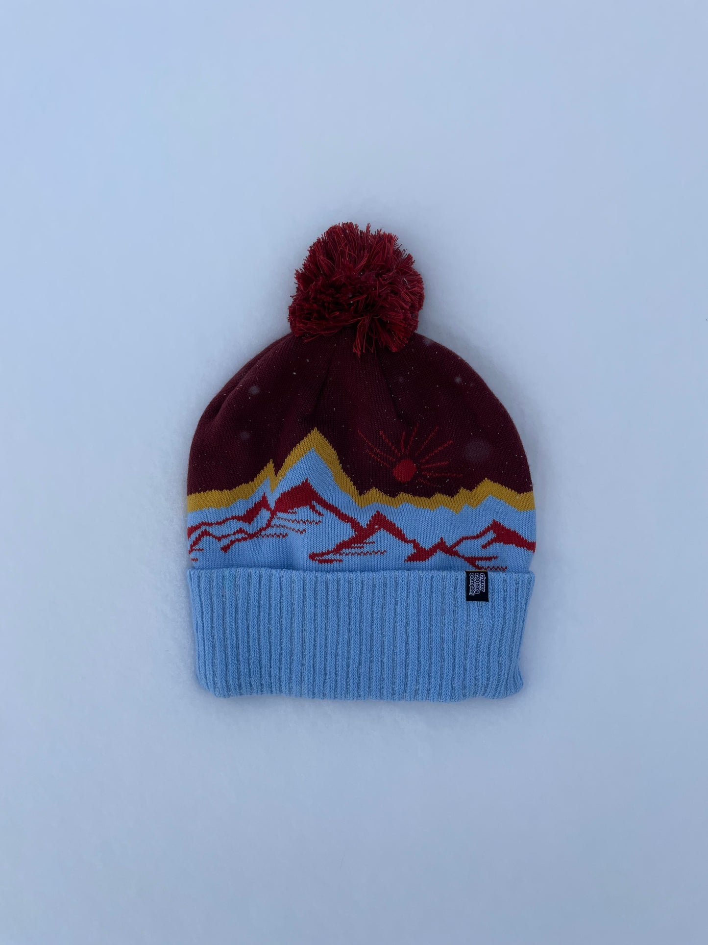 Pom Pom Beanie (Mountain Range)