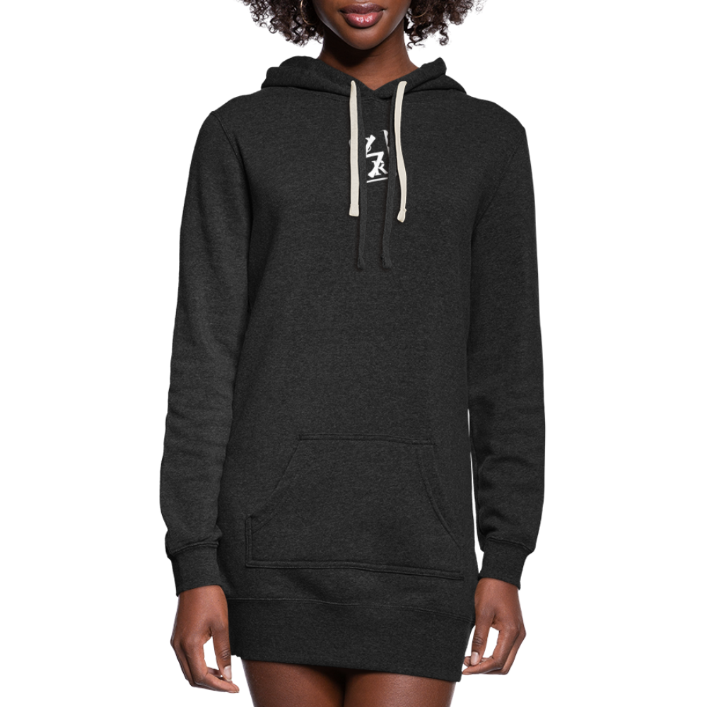 Women's Logo Hoodie Dress (small white tag) - heather black