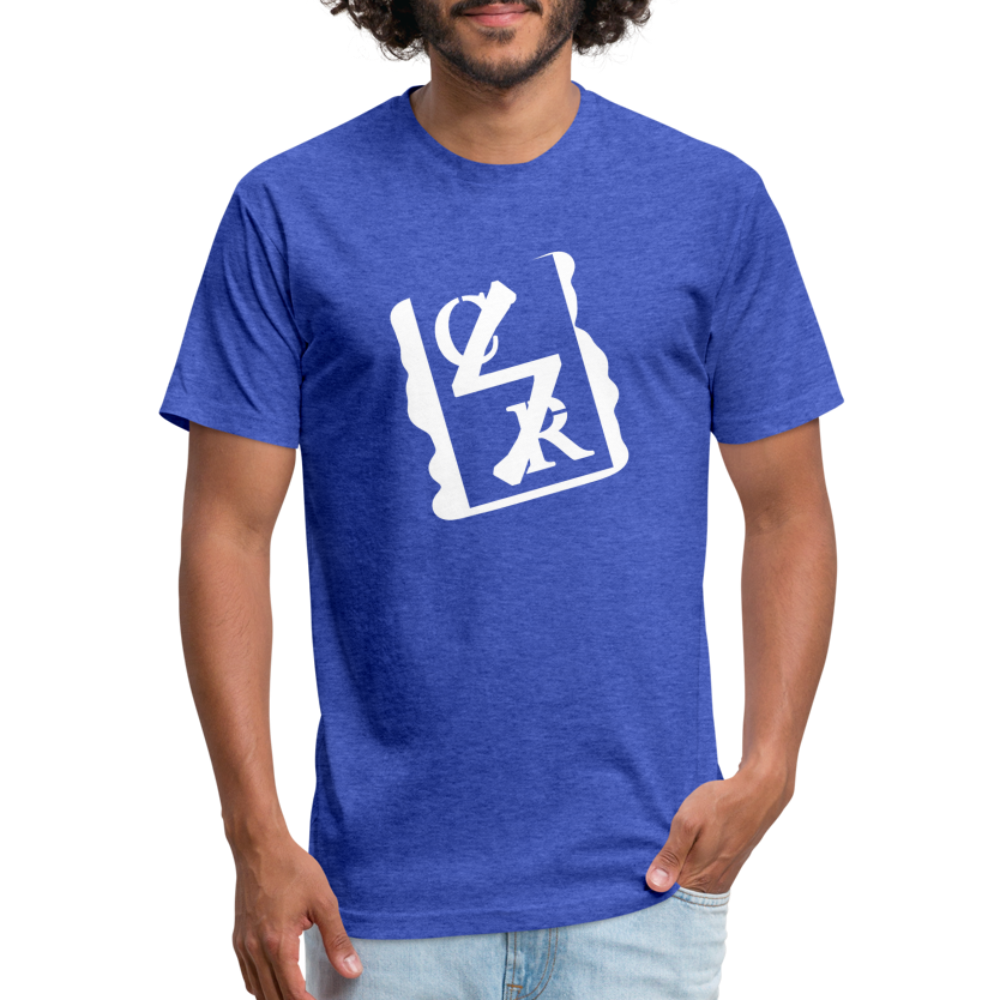 Logo Tee (white tag) - heather royal