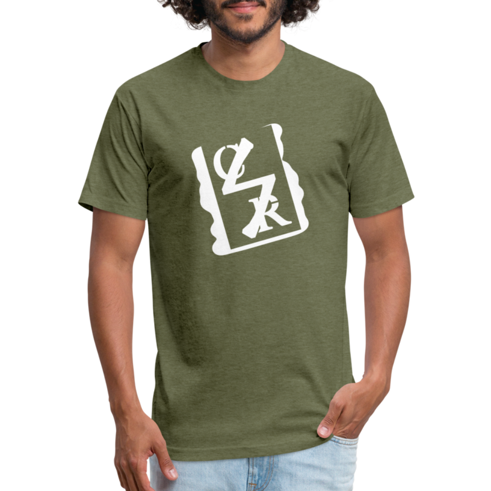 Logo Tee (white tag) - heather military green