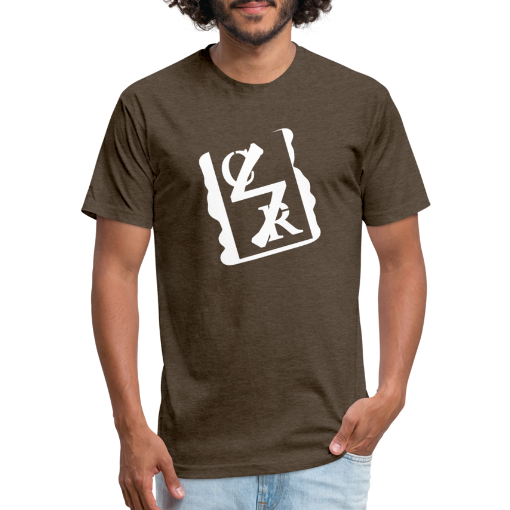 Logo Tee (white tag) - heather espresso