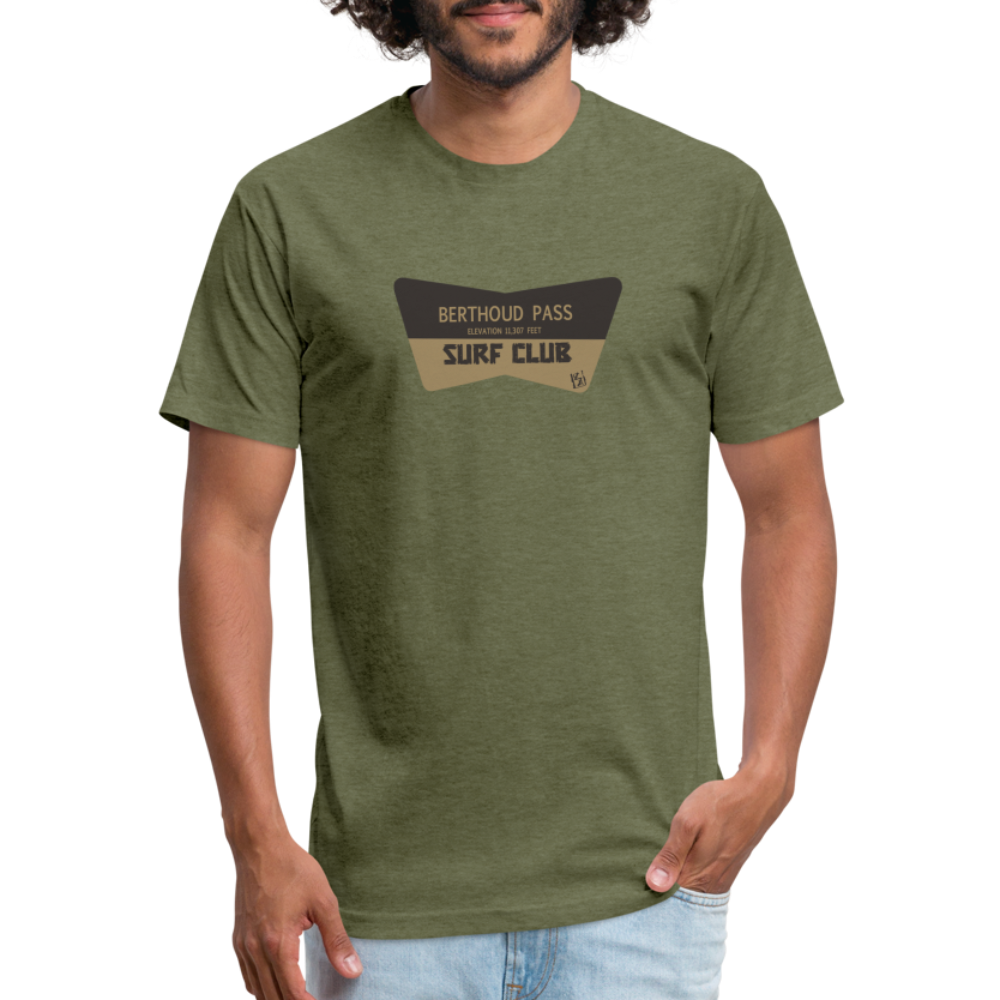 Berthoud Pass Surf Club Tee - heather military green