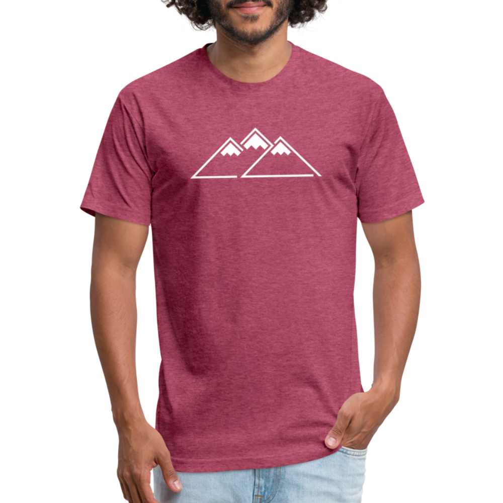 Peaks Tee - heather burgundy