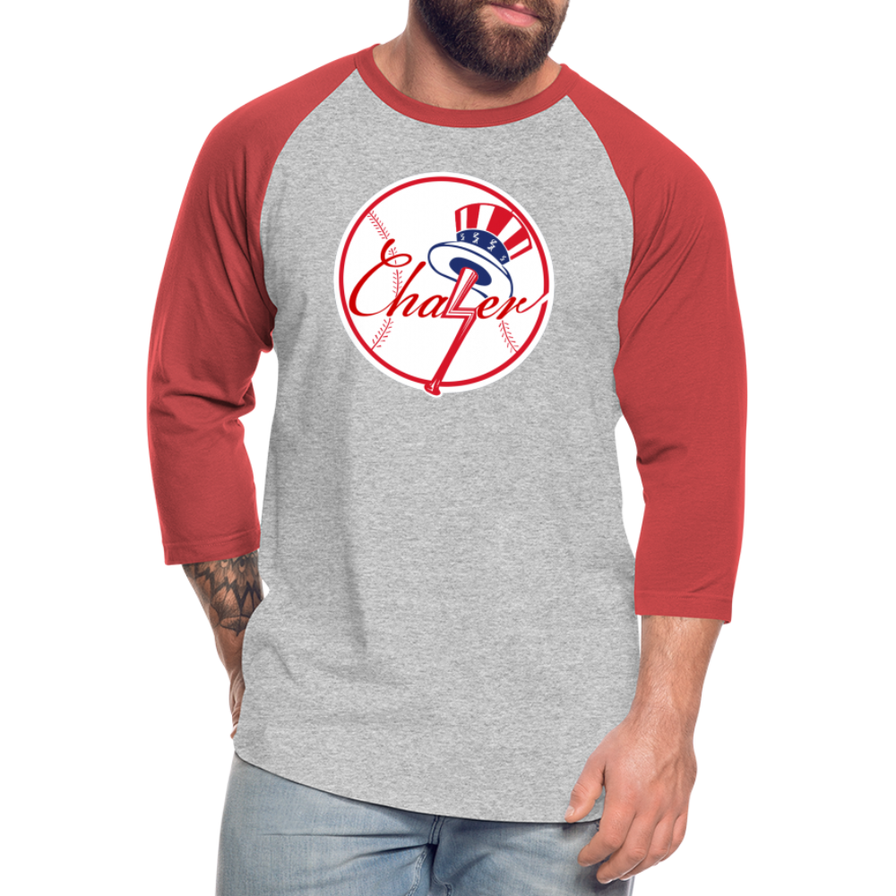 Bombers 3/4 Sleeve - heather gray/red