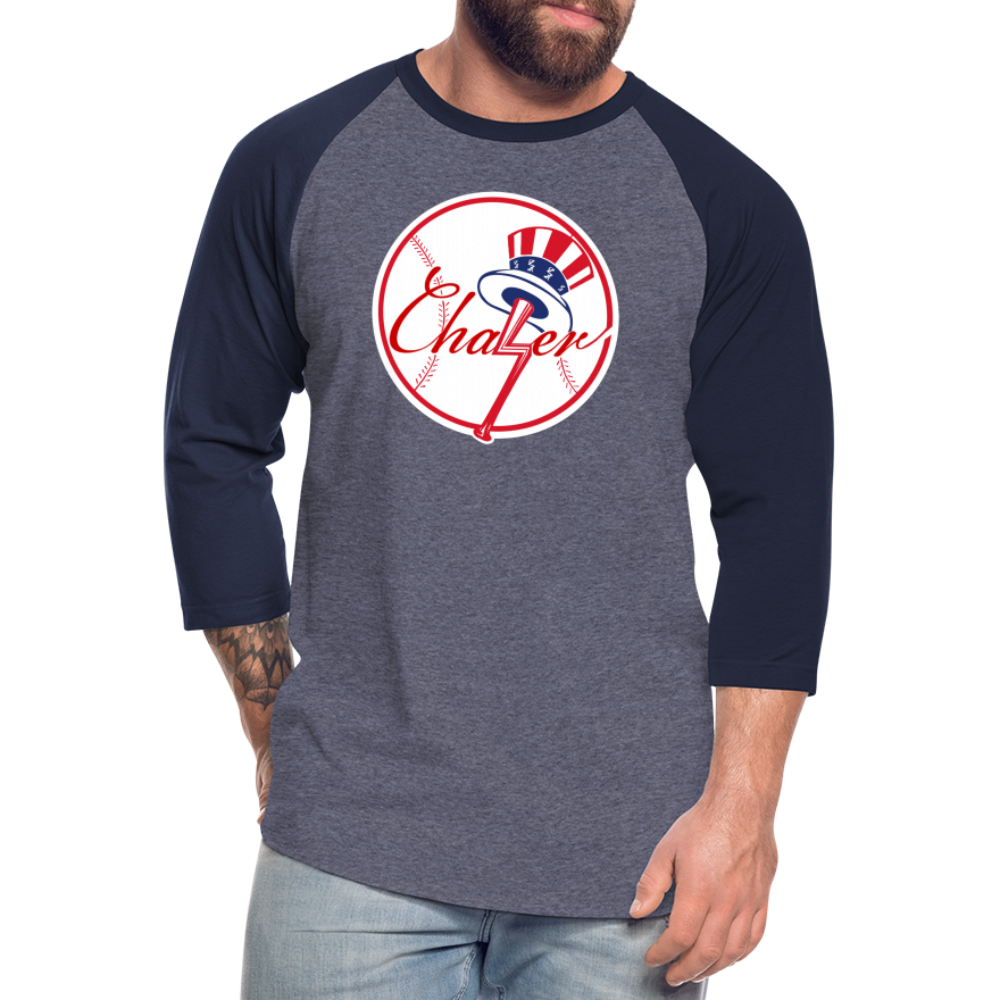 Bombers 3/4 Sleeve - heather blue/navy
