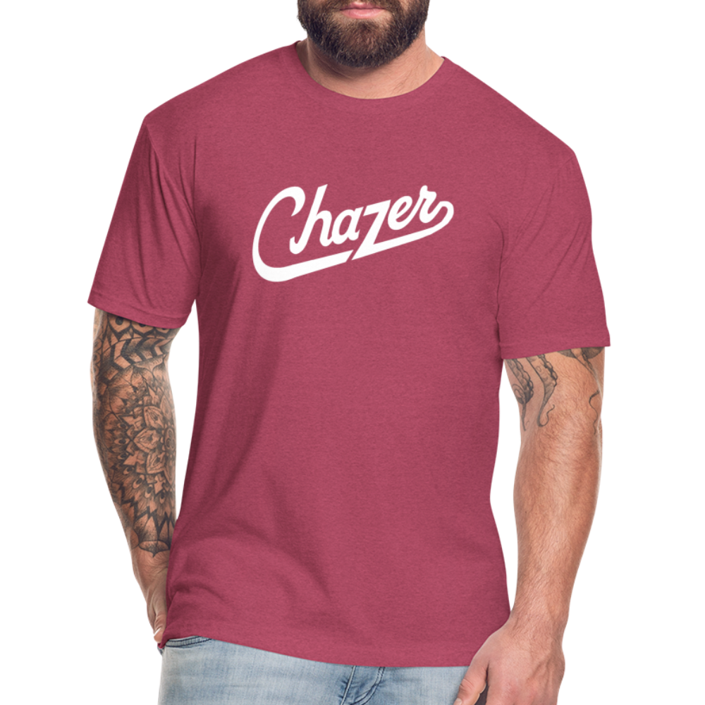 Cursive Tee - heather burgundy