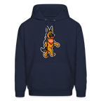 Dancing German Shepherd Hoodie - navy