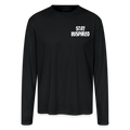 Skull and Hockey Sticks Long Sleeve Active Tee - black