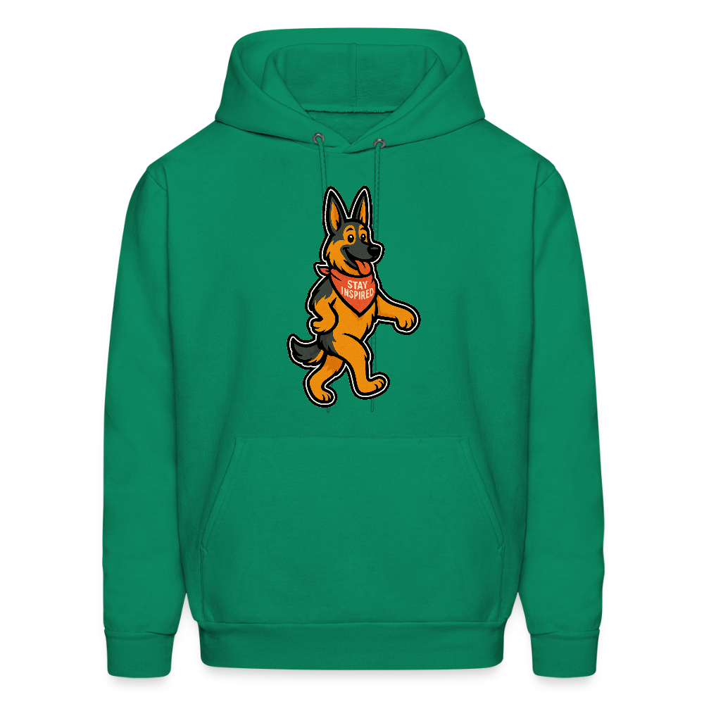 Dancing German Shepherd Hoodie - kelly green