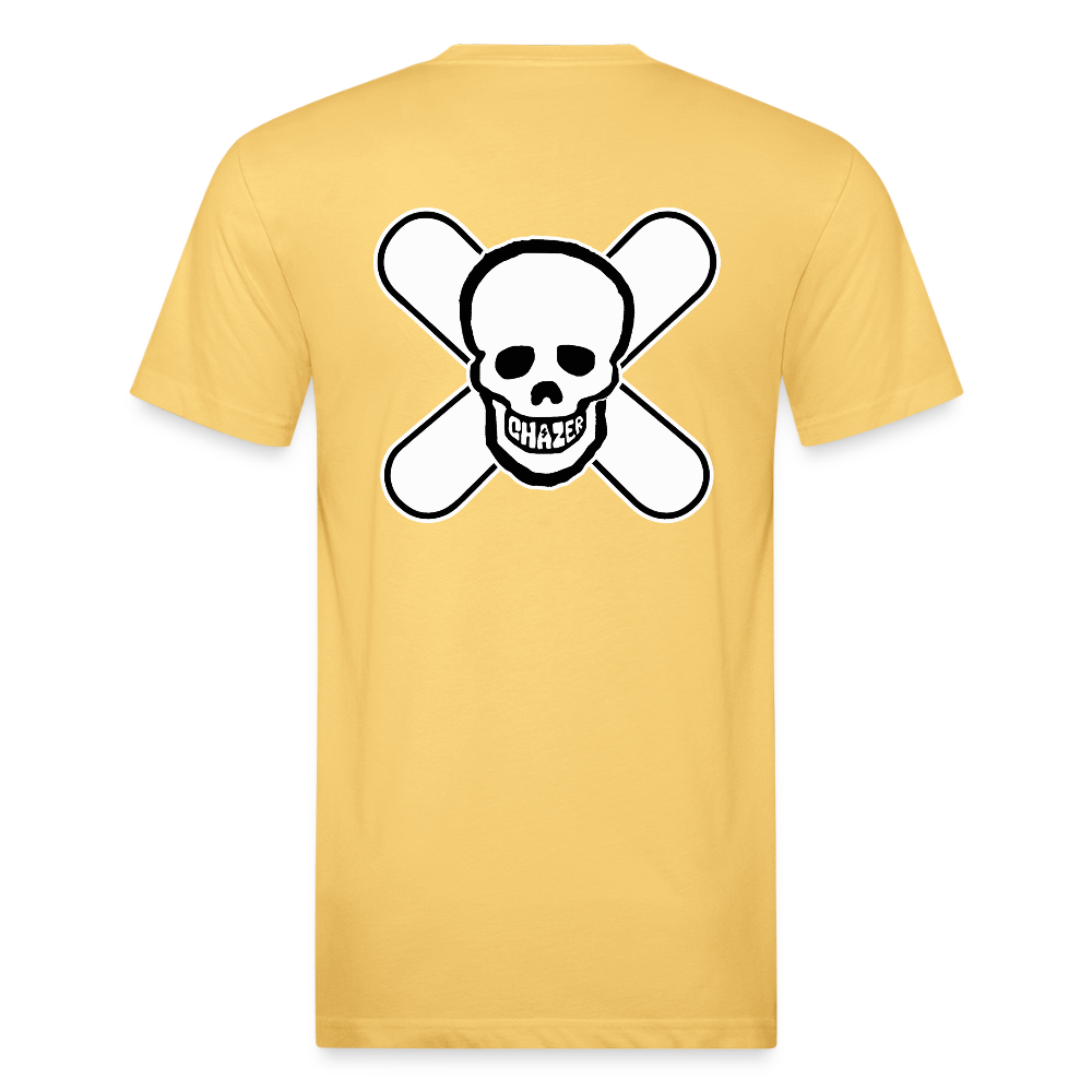 Skull & Snowboards Tee - pastel yellow