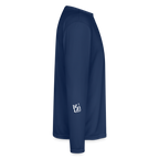 Skull and Hockey Sticks Long Sleeve Active Tee - navy