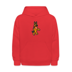 Dancing German Shepherd Kids Hoodie - red