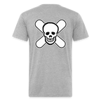 Skull & Snowboards Tee - heather gray