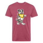 Dancing Pitbull Tee - heather burgundy