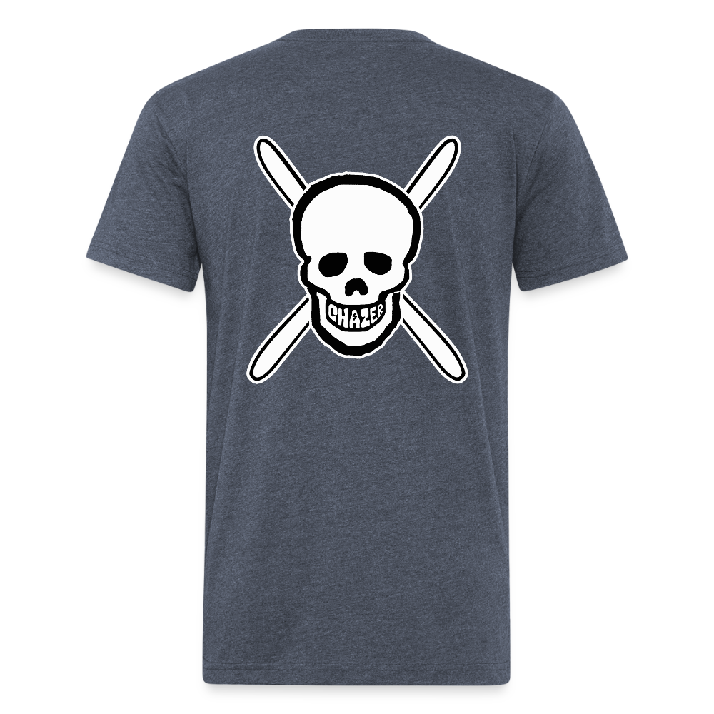 Skull & Skis Tee - heather navy
