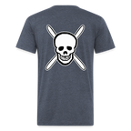 Skull & Skis Tee - heather navy