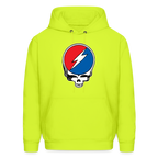 Grateful Skull Hoodie - safety green