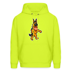Dancing German Shepherd Hoodie - safety green