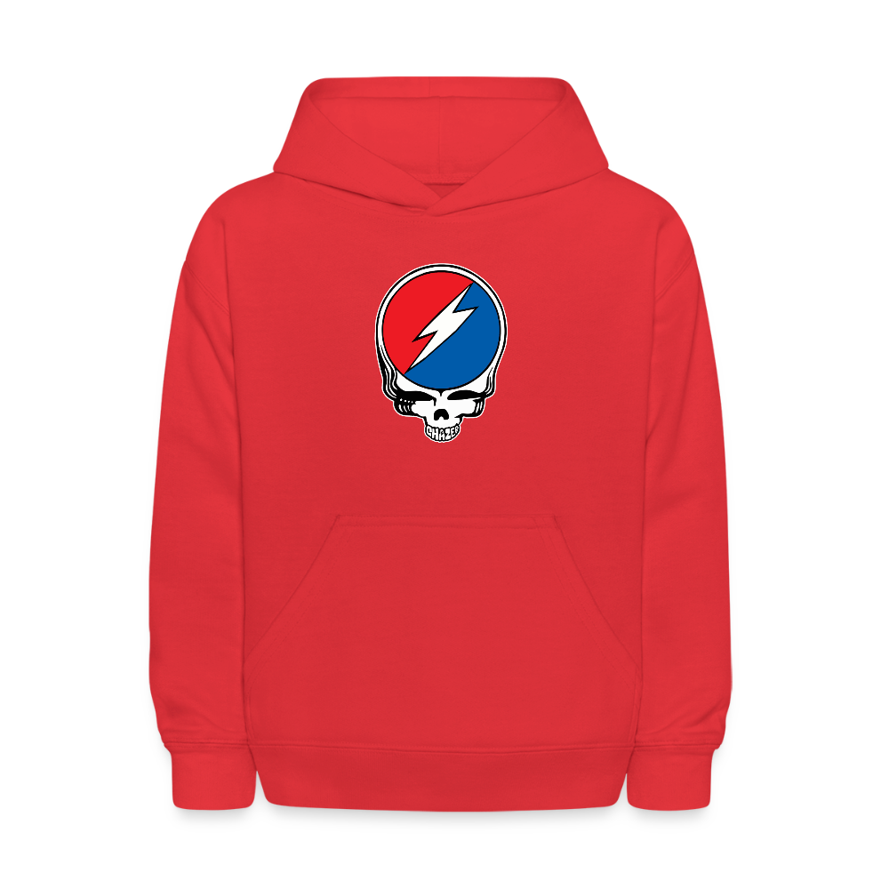 Grateful Skull Kids Hoodie - red