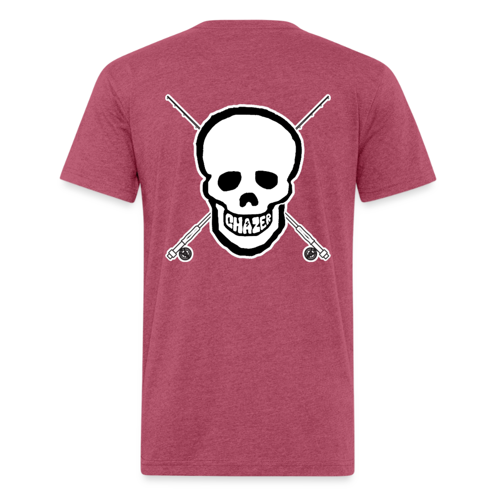Skull & Rods Tee - heather burgundy