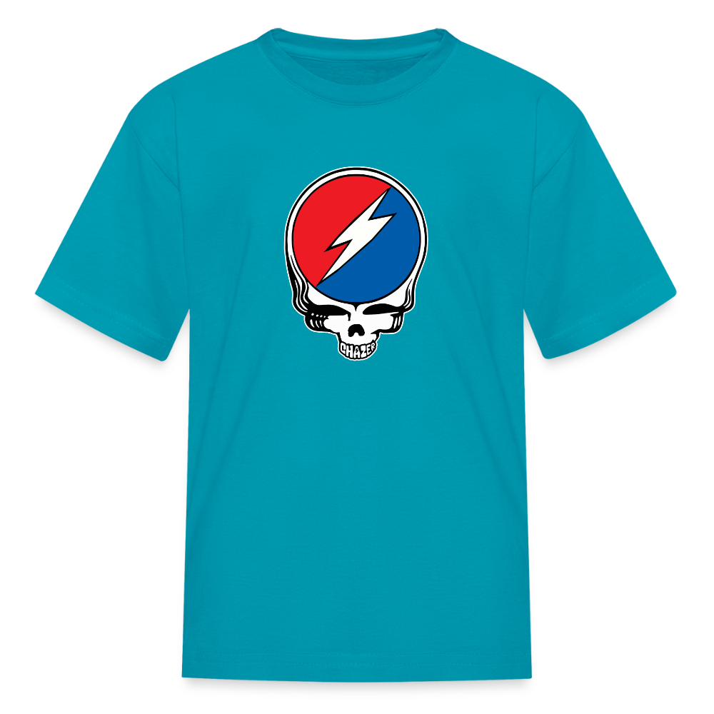 Grateful Skull Kids T-Shirt - turquoise