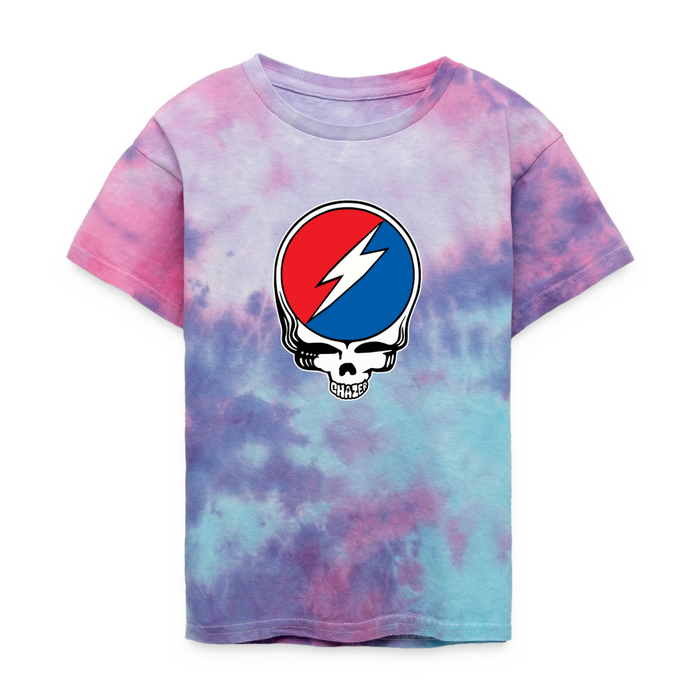 Grateful Skull Kids Tie Dye T-Shirt - cotton candy
