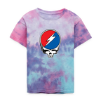 Grateful Skull Kids Tie Dye T-Shirt - cotton candy