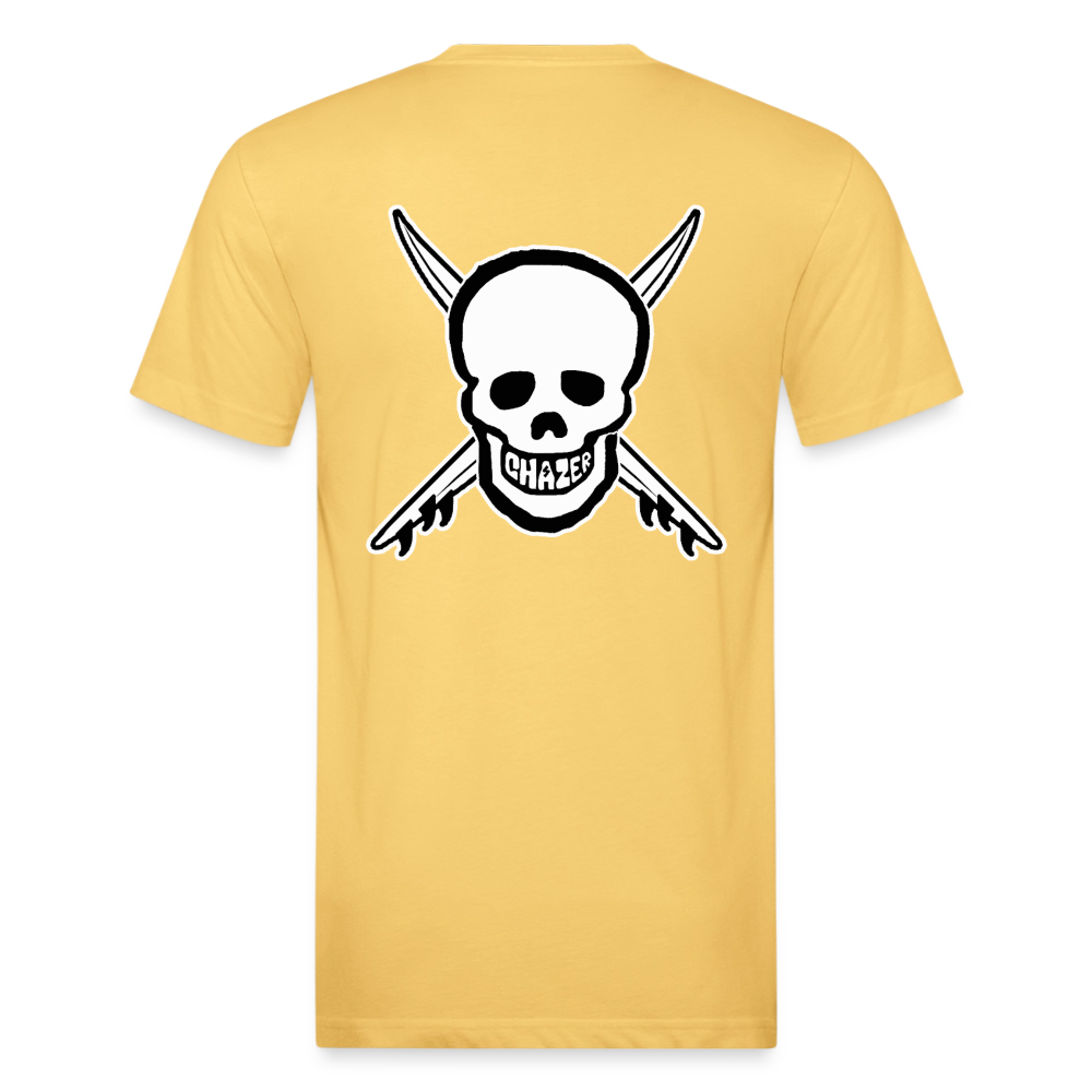 Skull & Surfboards Tee - pastel yellow