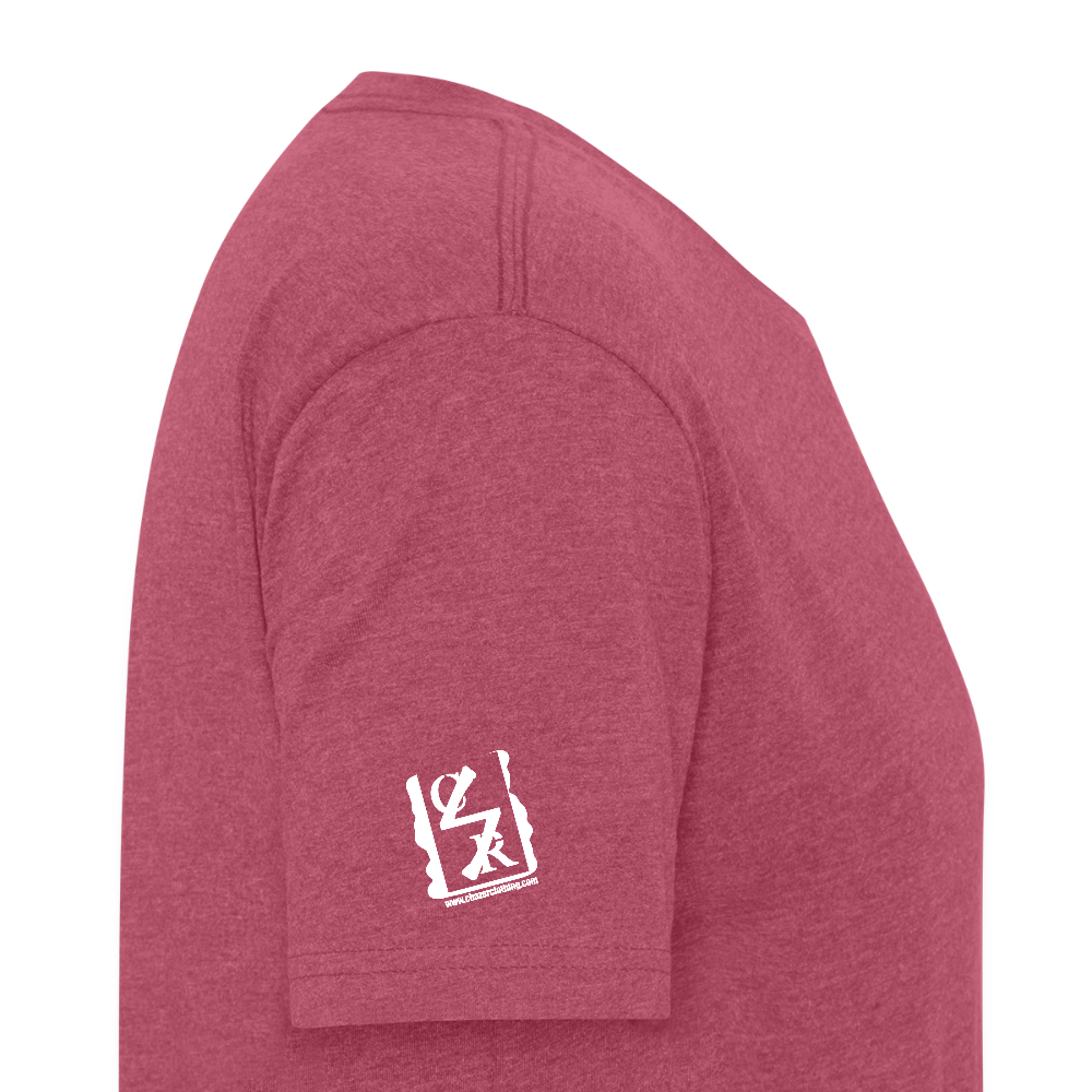 Peaks Tee - heather burgundy