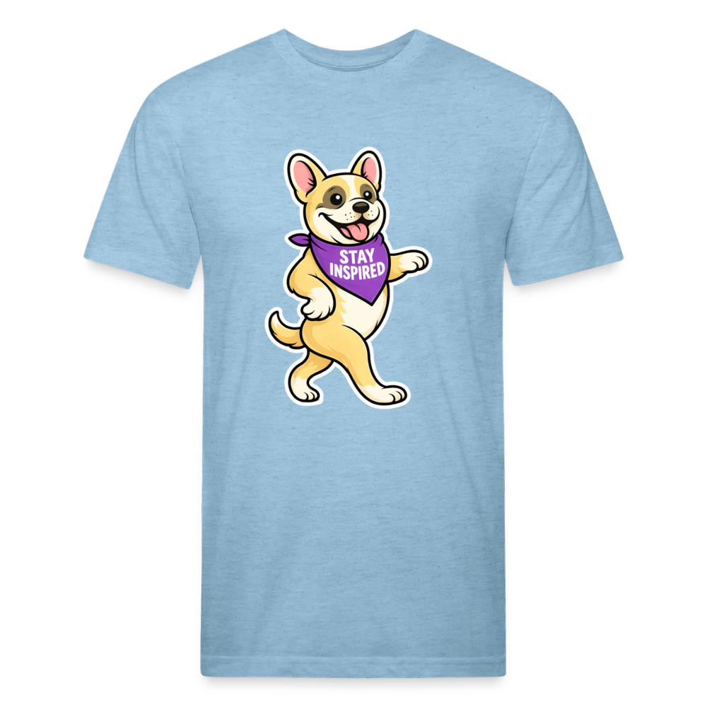Dancing Frenchie Tee - heather blue