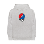 Grateful Skull Kids Hoodie - heather gray