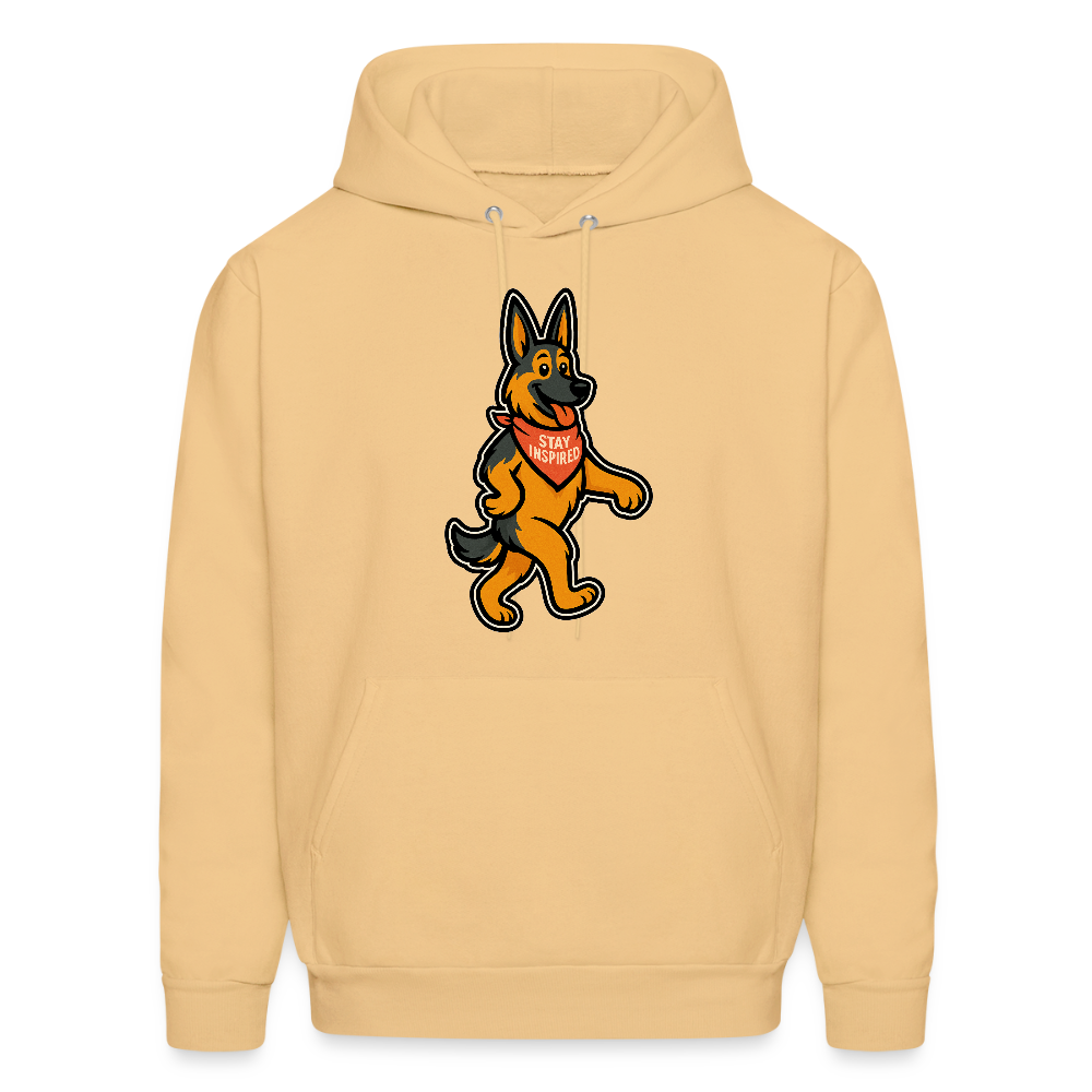 Dancing German Shepherd Hoodie - light gold 