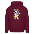 Dancing Frenchie Hoodie - burgundy