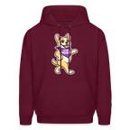 Dancing Frenchie Hoodie - burgundy