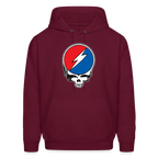 Grateful Skull Hoodie - burgundy