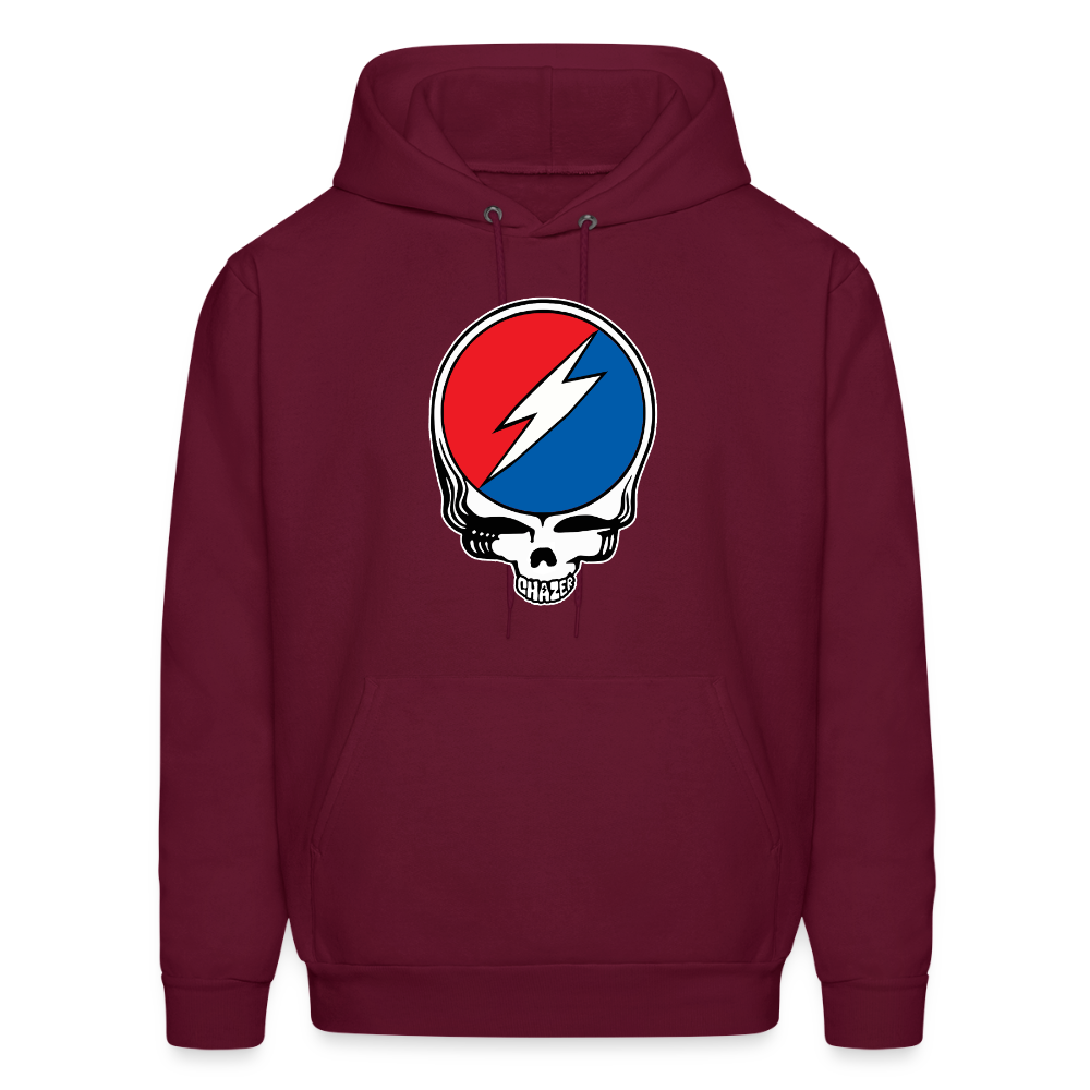 Grateful Skull Hoodie - burgundy