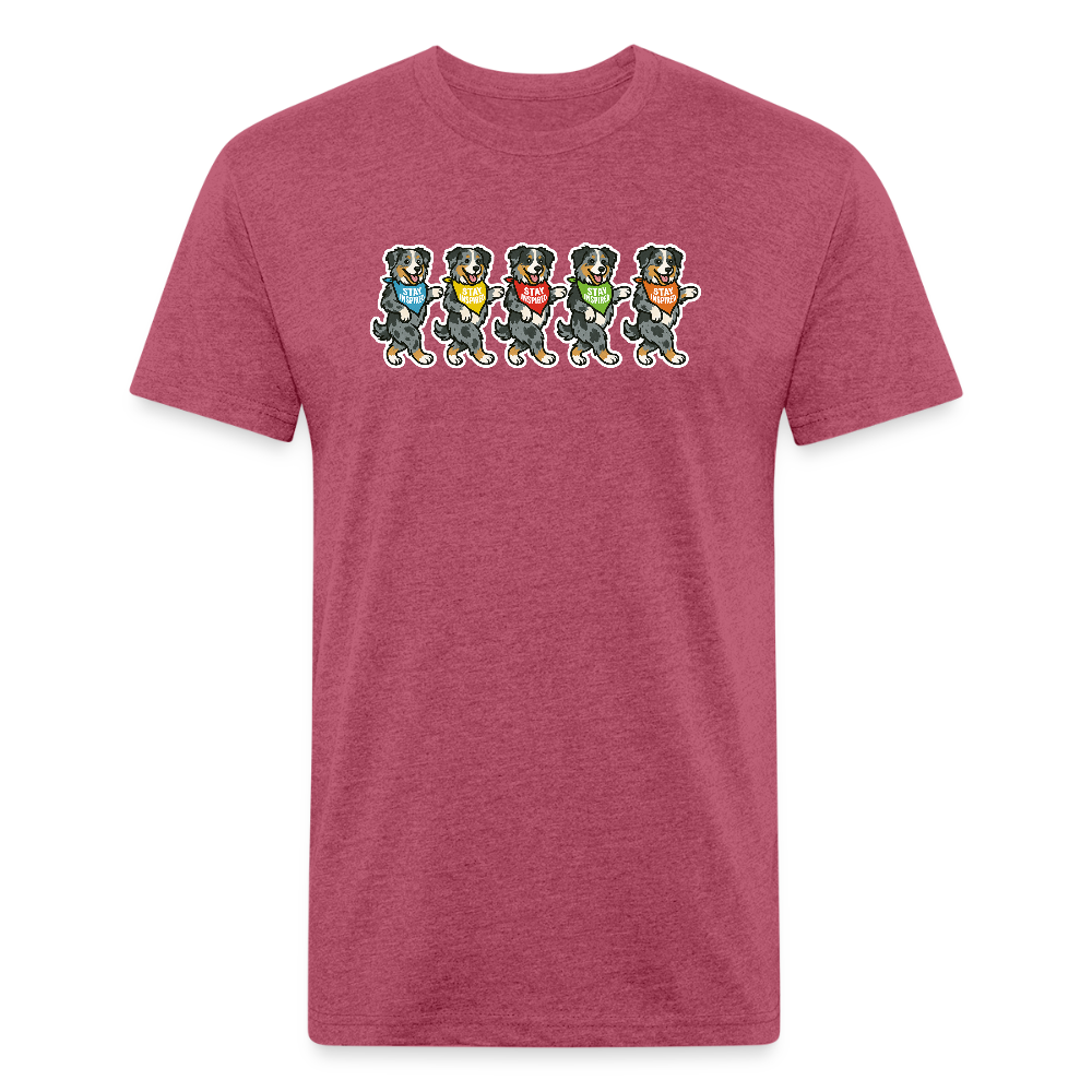 Dancing Aussie Tee - heather burgundy