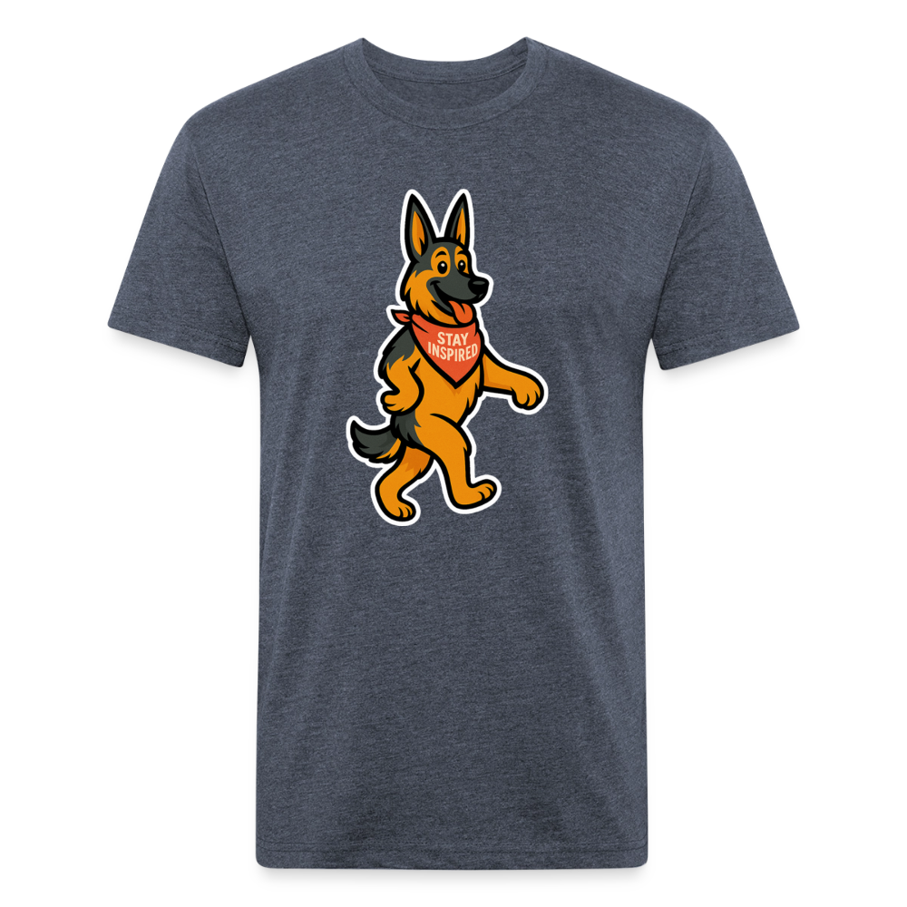 German Shepherd Tee - heather navy