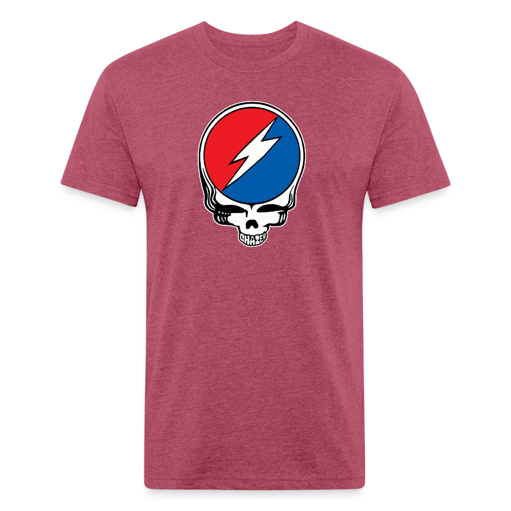 Grateful Skull Tee - heather burgundy