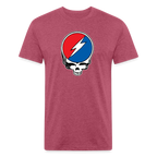 Grateful Skull Tee - heather burgundy