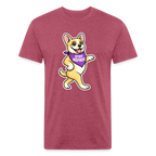 Dancing Frenchie Tee - heather burgundy