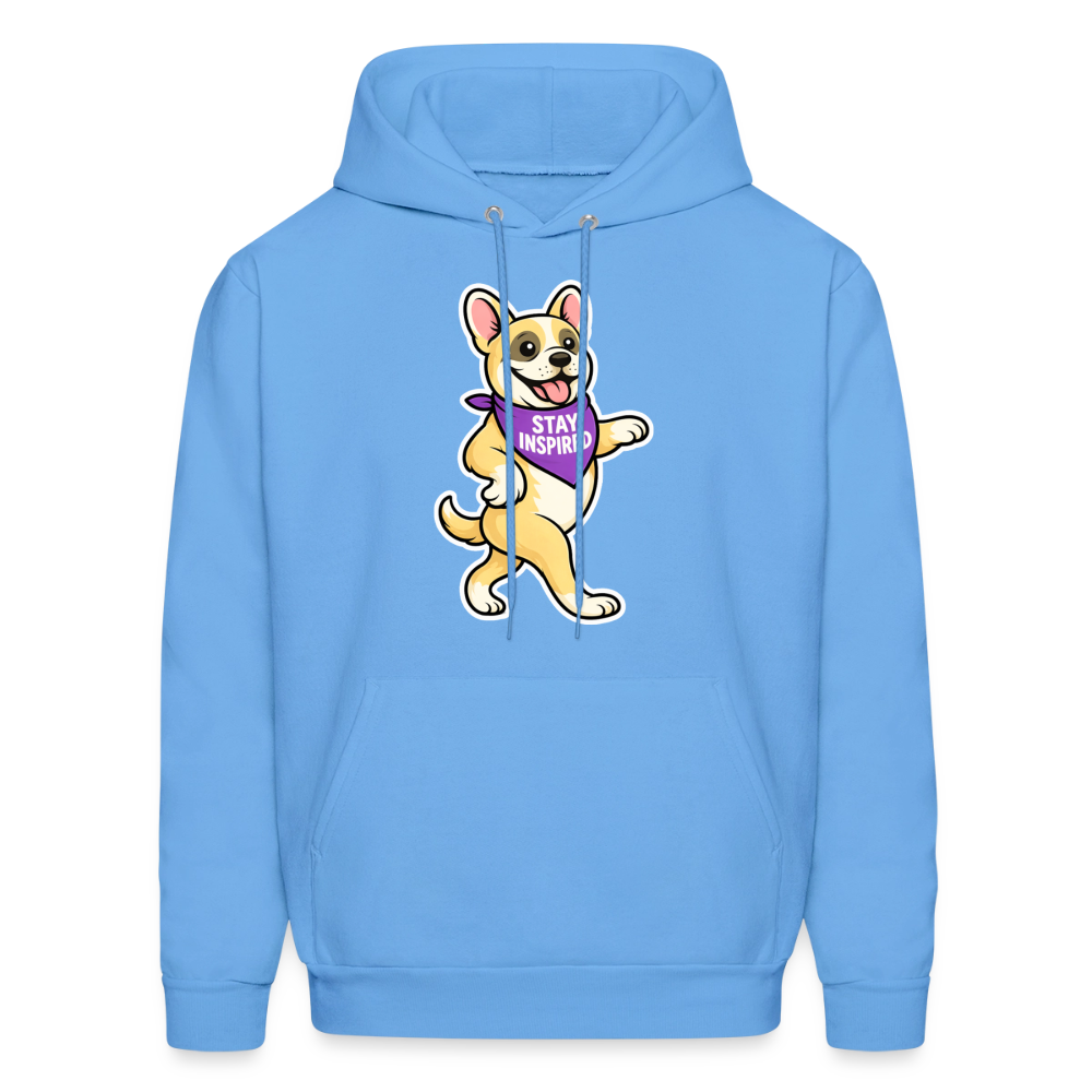 Dancing Frenchie Hoodie - carolina blue