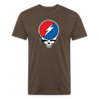 Grateful Skull Tee - heather espresso