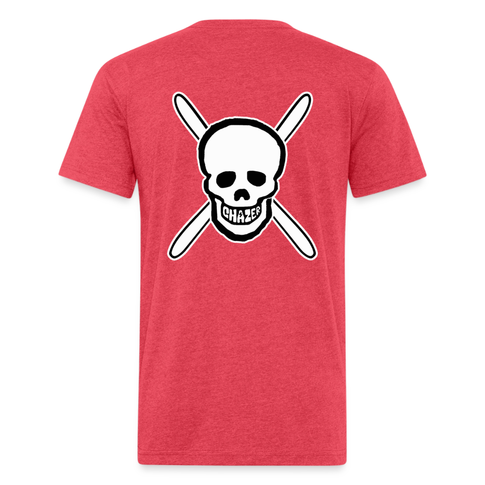 Skull & Skis Tee - heather red