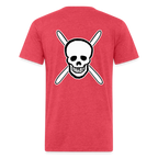 Skull & Skis Tee - heather red