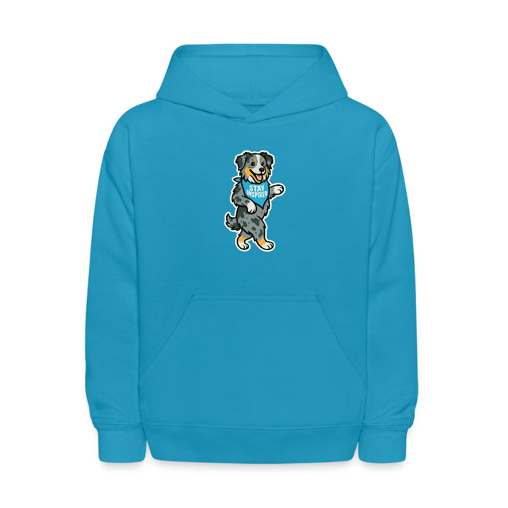 Dancing Aussie Kids Hoodie - turquoise