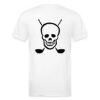 Skull & Golf Clubs Tee - white