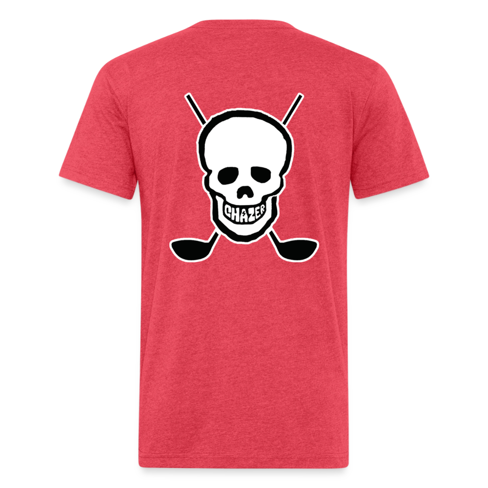 Skull & Golf Clubs Tee - heather red
