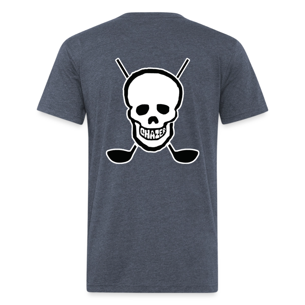 Skull & Golf Clubs Tee - heather navy