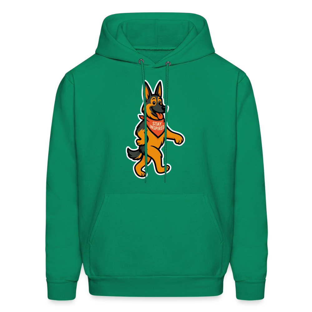 Dancing German Shepherd Hoodie - kelly green